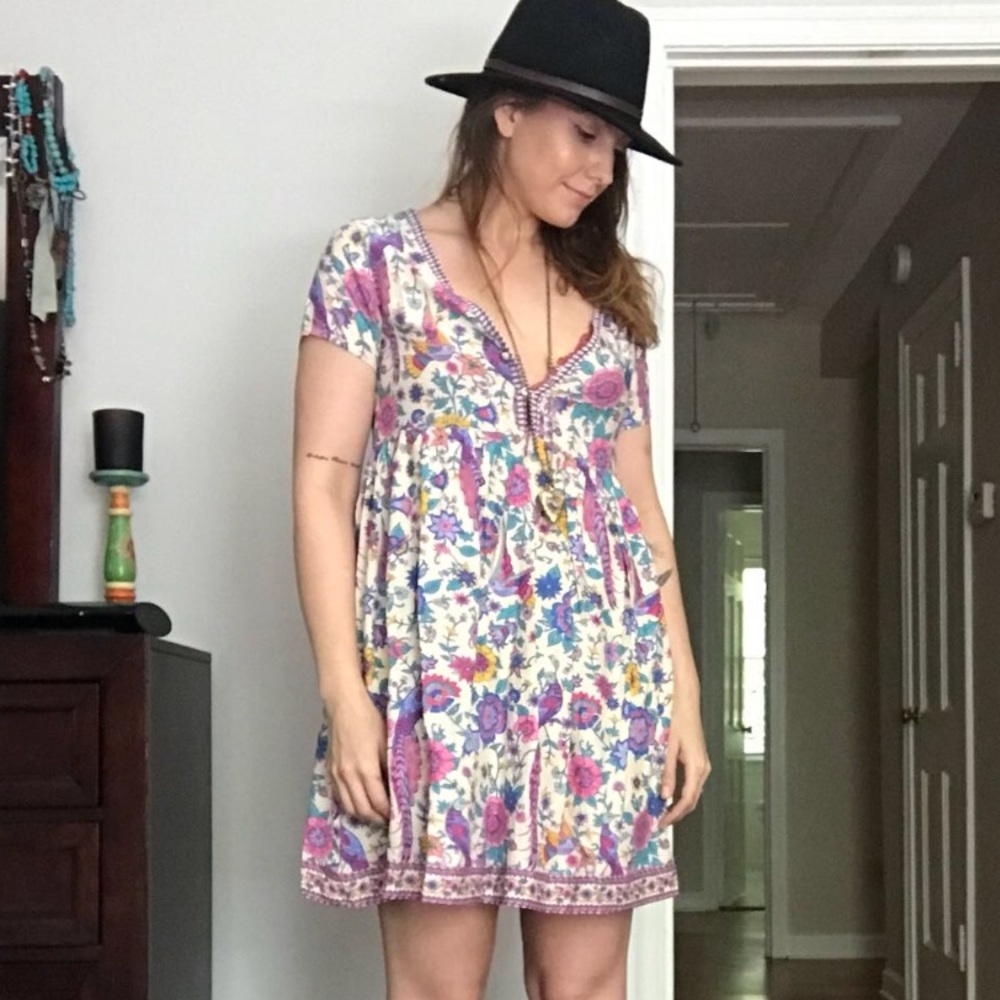Boho mini dress ✨🌸🌿🌈